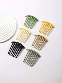 1 Bag 9.5cm Leopard Print Elegant Polystyrene (PS) Side Comb, Suitable For Everyday Wear - Multicolor - View 5