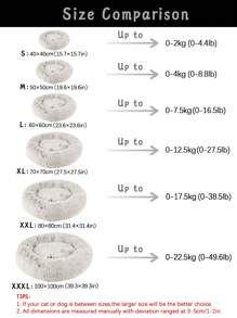 1pc Gradient Plush Round Pet Bed, Suitable For Cats And Dogs Of All Sizes, Deep Sleep Bed For All Seasons (Needs To Be Manually Fluffed And Placed For 3-5 Days After Receiving To Restore Its Original State)