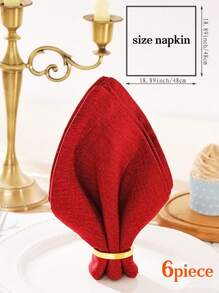 1/6pcs Linen Napkins, Soft & Smooth Linen Napkins, Can Be Folded Into Crown, Opera Fan, Triangle, Rose, French Pleats, Wine Glass Ear Shapes, Suitable For Room Decor, Dining Table Decor, Home Decor, Suitable For Festivals, Parties, Birthdays, Weddings And Dinners