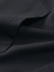 男士保暖连帽运动衫和运动裤套装，2022 年秋冬新款大码宽松图案印花套头衫套装 - 黑色 - 查看 8