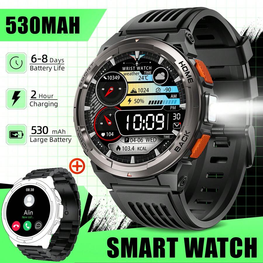 Taktische Smartwatch – Multi-Funktion & Fitness-Tracker