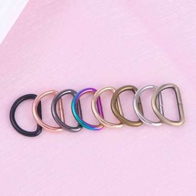 10 Stücke Metall D-Ring für Taschenfertigung, Metallschnallen D-Ring für Taschen, Gurtbänder, Lederriemen, Geldbörsen, Handwerksarbeiten, Haustierhalsbänder, Rucksack Hardware, sortiert