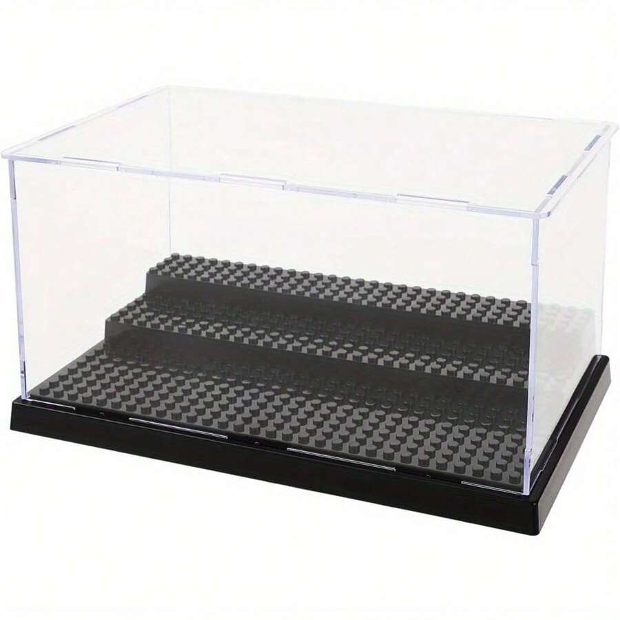 Acrylic Display Case 3-Level 25.5x15.3x13.9CM Removable Display Shelves Perspex Dustproof Minifigure Display Case Toys Model Acrylic Display Box Hold Up To 30 For Lovers Car Model - Transparent - View 1