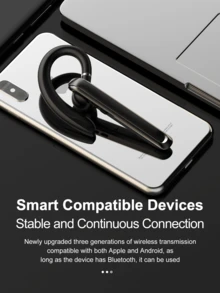 REMAX Business Bluetooth Earphones, 180° Rotation, Free Left/Right Wear, Supports Dual Device Connection, Waterproof & Sweatproof, ENC Smart Noise Cancellation, HD Calling, Voice Prompts - Black - View 8