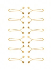 12 Stück neue U-förmige Jeans mit Tailleklammer, Taillenumfang reduziert, Straffungswerkzeug, nagelfrei, verstellbar, befestigt, unsichtbare Spange für Halloween