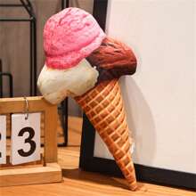 20cm/50cm Simulated Ice Cream Cone Plush Toy Pillow, 8 Styles Available, Perfect Birthday Gift, New Year Gift, Party Gift And Room Decoration For Children (Due To Mass Production Of Fabrics, There Will Be Some Slight Color Differences, The Actual Product Is Close To The Promotional Picture)