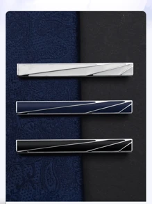 5pcs Men Fashion Personalized Versatile Tie Clips, Silver Business Casual Tie Pin Suitable For Formal Suit Wear Men Necktie