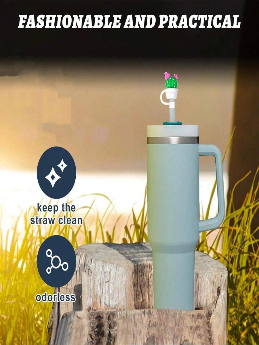 4PcsCactus Straw Cover Cap, For Stanleys Cup And Straw Topper