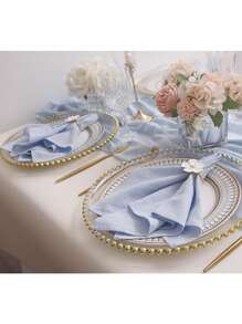 Nueva servilleta azul, servilleta para decoración de boda, servilleta para decoración del hogar
