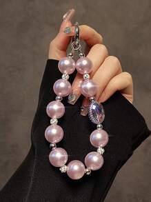Bracelet de luxe pour téléphone, chaîne de porte-clés, cordon anti-perte avec strass et paillettes. Cadeau idéal pour la mère, la famille, les amis, l'anniversaire, les fêtes.
