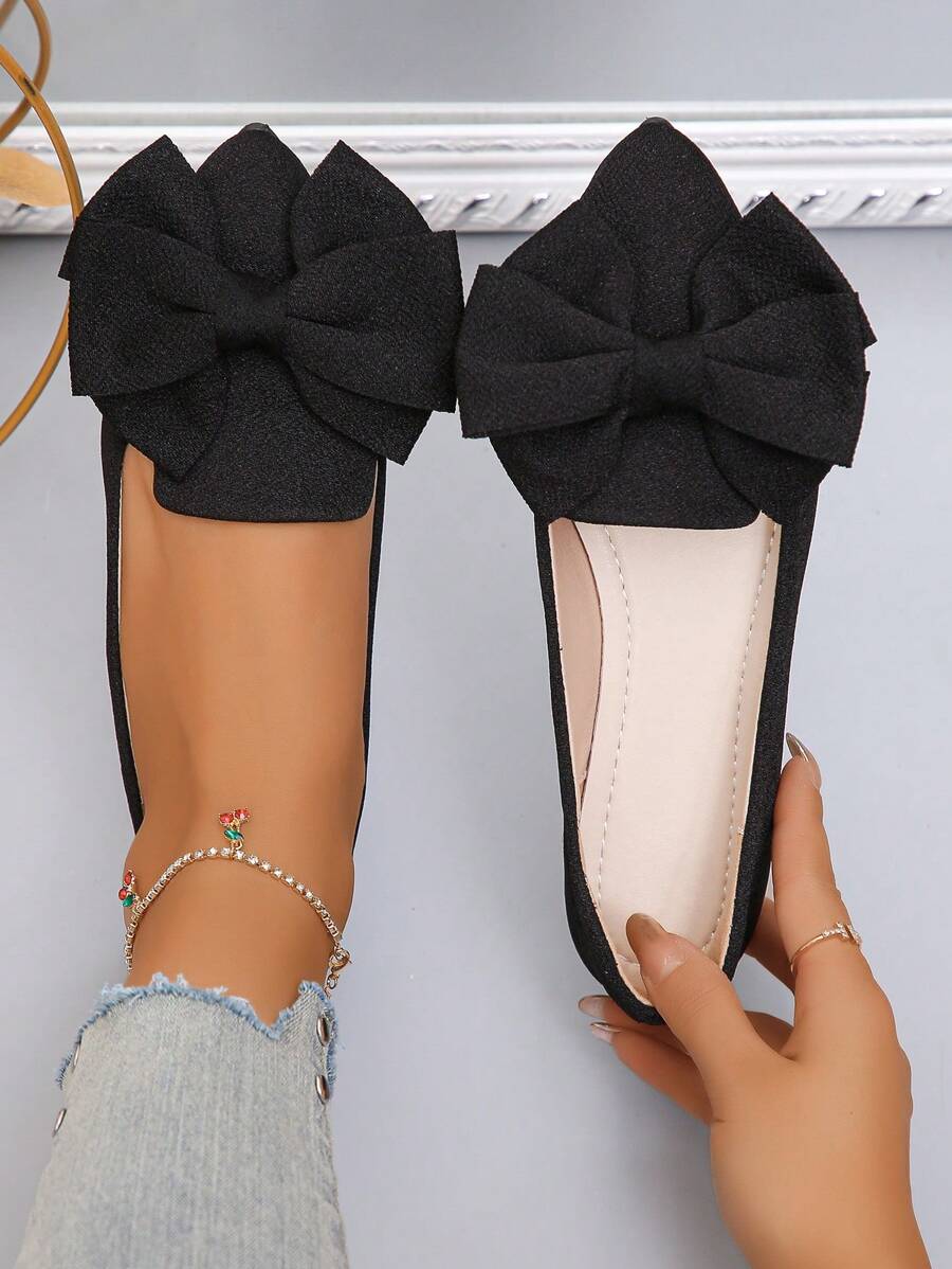 Bailarinas anchas de punta puntiaguda en color marrón, de estilo casual y cómodo, para mujer. Calzado plano ligero y transpirable, tallas extra grandes del 36 al 43, para primavera y verano