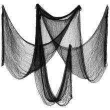 1 件/2 件/3 件万圣节黑色恐怖布-恐怖面料万圣节装饰（76.2 * 182.88 厘米）圣诞节万圣节感恩节礼物复活节礼物，圣诞节 - 彩色 - 查看 1