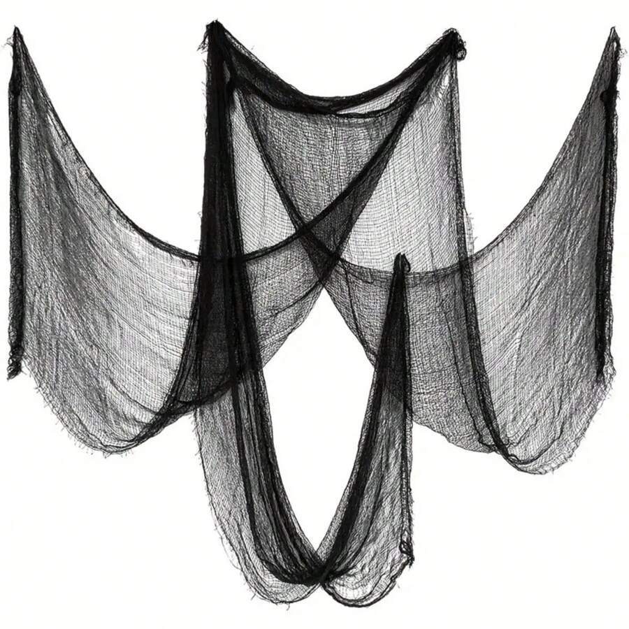 1 件/2 件/3 件万圣节黑色恐怖布-恐怖面料万圣节装饰（76.2 * 182.88 厘米）圣诞节万圣节感恩节礼物复活节礼物，圣诞节 - 彩色 - 查看 1