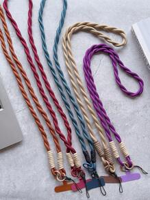 1pc Simple Long Diagonal Mobile Phone Hanging Strap Neck Lanyard With Double Buckle Card Holder Gifts For Mother, Family, Friends, Birthday, Holiday Phone Charm, Phone Chain