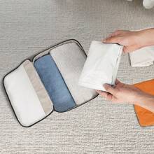 3 件装女士周末旅行包，大号旅行袋帆布旅行行李袋手提包带鞋隔层 21 英寸，男女皆宜，旅行包，行李箱，健身包，行李袋，周末行李袋，手提包，大学包，行李袋 - 米色 - 查看 8