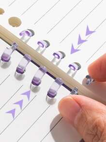 1pc 120-Page Fresh Flip-Over Spiral Notebook,A5 Size Student Memo Pad,Removable Coil,Non-Scratch Back To School - Multicolor - View 6