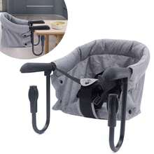Portable Folding Baby Hook On Clip On High Chair Booster Fast Table Seat Grey - Grey - View 3