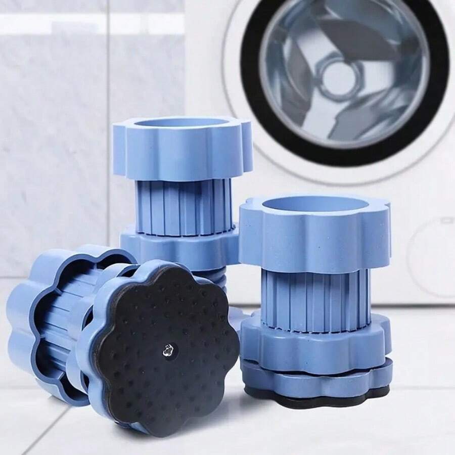 4pcs Adjustable Refrigerator, Washing Machine Anti-Slip Leveling Feet Pads, Anti-Vibration Mat, Riser Stand