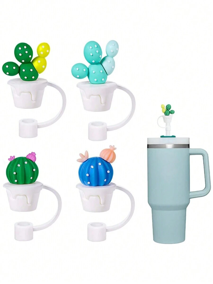 4PcsCactus Straw Cover Cap, For Stanleys Cup And Straw Topper