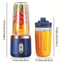 ASLING Compact Mini Portable Juicer Cup - Citrus Juicers With Fruit Squeezer, Food Mixer, Ice Crusher, And Charging Function - Multi-Functional, Easy To Clean, And Space-Saving Design