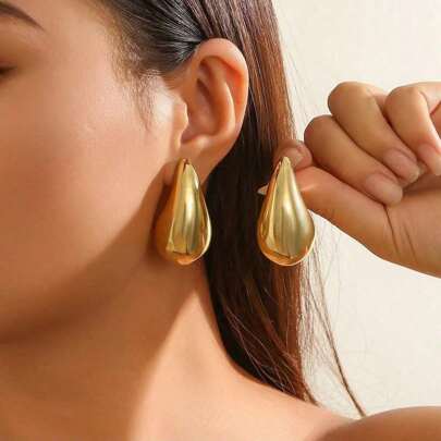 1/2 Sets New Acrylic Resin CCB Vacuum Plated Gold Earring Sets