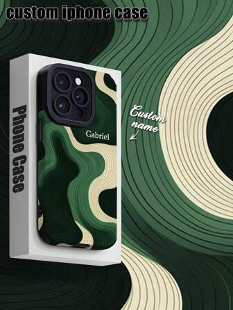 Custom Personalized Phone Case, Morandial Series, Compatible With IPhone And Samsung Phones, Vertical Striped PU Leather Shockproof Anti-Scratch TPU Protective Soft Case, Ideal Gift For Individual, Partner, Family, Friends, Birthday, Anniversary