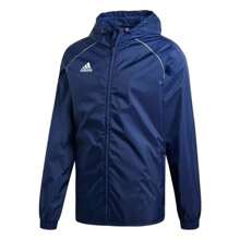 Men's Adidas Core 18 Rain Jacket Full Zip - Navy Blue - View 1