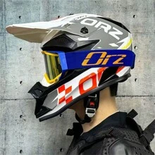 AD 1pc Motorcycle Motocross Enduro Safety Helmet, Bike/Bicycle Off-Road Riding Downhill Protective Helmet For Men & Women, Suitable For All Seasons