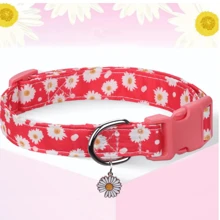 Polyester Printed Dog Collar Cute Flower Decor Pet Collar For Small/Medium/Large Dogs - Multicolor - View 9