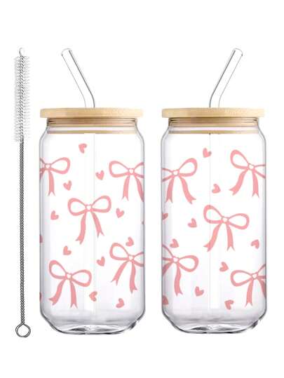 Glass Cup, High Borosilicate Glass, Sealed Bamboo Lid And Straw Cup, Reusable, Cold And Heat Insulation,Summer Outdoor, Suitable For Offices And Schools, For Coffee, Tea, Beer, Juice, Hot And Cold Drinks, Smoothies, Etc. Suitable For Parties, Festivals, Thanksgiving, Teachers' Day, Halloween, Christmas, Festival Gifts, For Mom, Lover, Boyfriend And Girlfriend Best Friend, A Gift For The Bride. Coffee Cup, Mug, Water Bottle