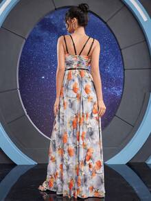 Vestido de noche formal para mujer (estilo con adornos), vestido de graduación, para invitado de boda, graduación, cena - Multicolor - Ver 7