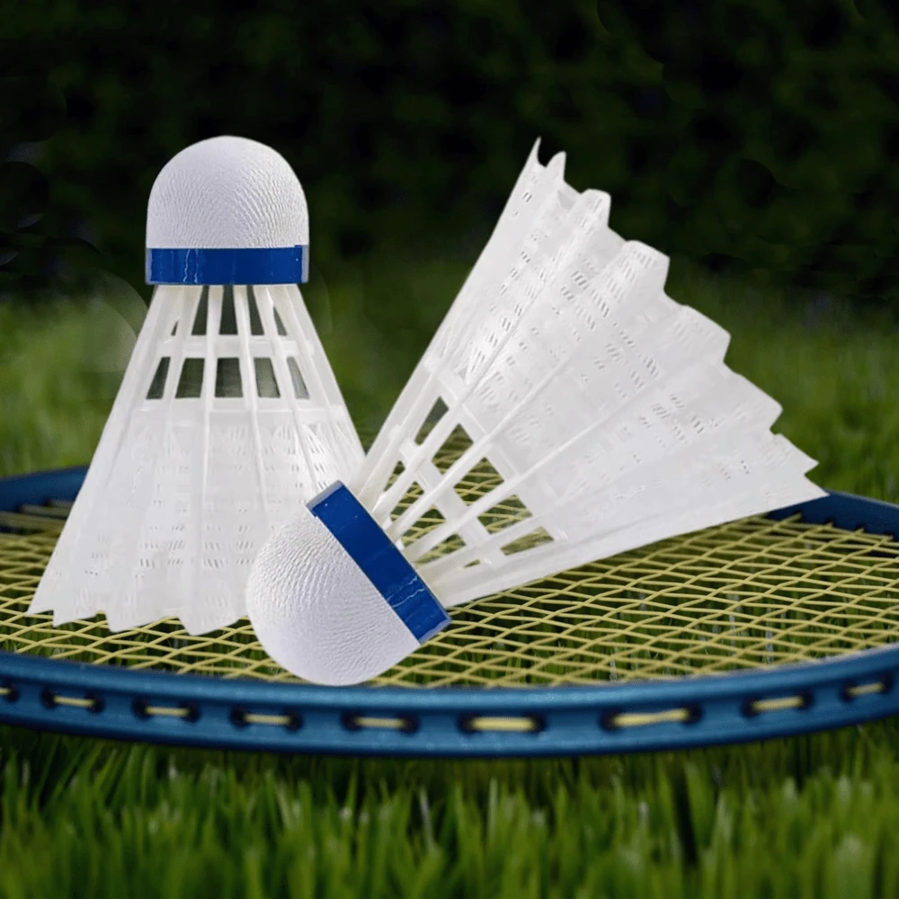 Volani Badminton Nylon 24 Pezzi - Palline Allenamento Gialle/Bianche, Per Principianti E Competizioni - Foto 8