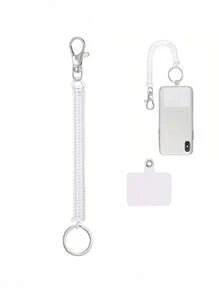 Lot de 1 ou 2 cordons de téléphone extensibles pour une aventure en toute , ancrage antivol pour la randonnée, le ski et l'escalade, blanc, compatible avec  et la plupart des smartphones. - Noir et Blanc - Voir 12