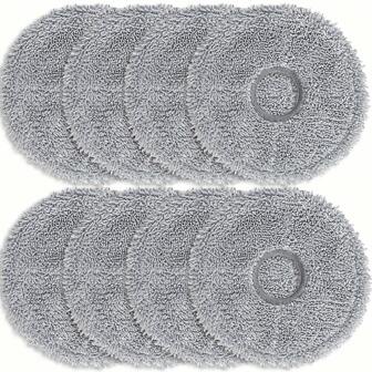 8pcs Mop Pads Replacement Parts For Dreame L10s Ultra/ L10 Ultra/ L20 Ultra/ L10s Pro Ultra Heat & X10+ Robot Vacuum Cleaner, Upgraded Thickened Washable Microfibre Wet Wipes