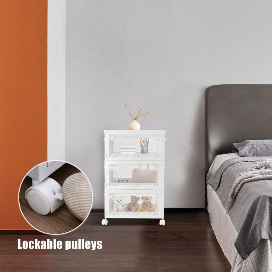 HOHOBLA LOYALHEARTDY-BTG Load Bearing Transparent Plastic Storage Box With Lid Wheels And Stackable Box[Best Gift For Family&Friends]