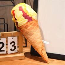 20cm/50cm Simulated Ice Cream Cone Plush Toy Pillow, 8 Styles Available, Perfect Birthday Gift, New Year Gift, Party Gift And Room Decoration For Children (Due To Mass Production Of Fabrics, There Will Be Some Slight Color Differences, The Actual Product Is Close To The Promotional Picture)