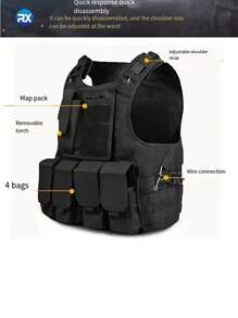 1 Stück Taktische Outdoor Sportschutzweste, Mehrzweck Kampfweste aus strapazierfähigem Material