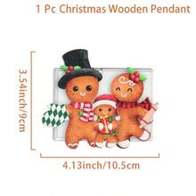 1 mặt dây chuyền Acrylic hình người bánh gừng Giáng sinh, mặt dây chuyền trang trí cây thông Noel, trang trí nhà cửa Giáng sinh, đồ trang trí cây thông Noel vui vẻ, đồ trang trí ngày lễ, quà tặng Giáng sinh, Halloween, trang trí Halloween - Nhiều màu - Xem 2