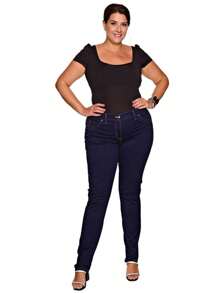 Plus Size Jeans - Blue - View 1
