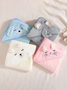 Personalized Soft & Cute Baby Hooded Towel, Newborn Gift, Child's Towel With Custom Embroidered Name, Bath Time, Baby Shower Gift Baby Shower Family Decorations Gifts Winter Eve Gifts Back To School Winter Gift Ideas Boy Girl Valentine's Day Multi-Functional, Ornamental, Letter Exquisite, Stylish, Baby Fashion, Soft Squishy, Colorful, Cute Kawaii Cute Baby For Children's Day, Customized, Ideal Gifts For Him, Ideal Gifts For Her - White - View 10