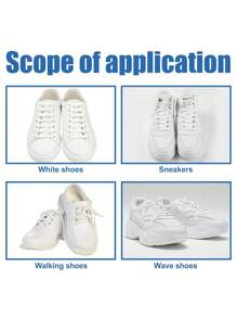 2入組白色鞋面清潔霜，附帶海綿，適用於白色鞋子、運動鞋、皮鞋、球鞋清潔用品，祛污去黃、護理鞋面