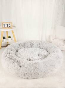 1pc Gradient Plush Round Pet Bed, Suitable For Cats And Dogs Of All Sizes, Deep Sleep Bed For All Seasons (Needs To Be Manually Fluffed And Placed For 3-5 Days After Receiving To Restore Its Original State)