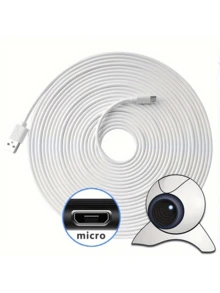 Multi-Length Extension Data Cable - Fast And Reliable TYPE-C/Micro USB Charging Solution For Camera And Mobile Phone - 1m/2m/3m/5m/8m/10m Options For Flexible Data Transfer And Charging - White - View 4