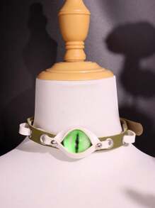 1pc Punk Vintage Unique Metal Evil Eye Detachable Choker Necklace For Women, Festival Gift