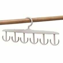 1pc Rotating & Space-Saving Plastic Hanger Organizer, 12 Hook Capacity For Bras, Camisoles, Scarves, Ideal For Closet, Dorm And Apartment Storage, Hanging Accessories