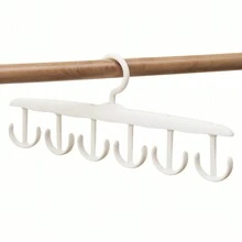 1pc Rotating & Space-Saving Plastic Hanger Organizer, 12 Hook Capacity For Bras, Camisoles, Scarves, Ideal For Closet, Dorm And Apartment Storage, Hanging Accessories