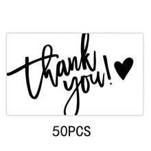 TYFYO 50pcs/Pack Thank You For Supporting My Business Cards, 6 Styles-2" X 3.5" Small Customer Appreciation Card For Shop, Online Retailers, Business Supplies And Local Storese, Back To School Valentine Day - White - View 12