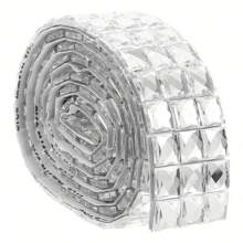 1 rollo de pegatinas de azulejos de fibra de vidrio autoadhesivos 3D - Estilo contemporáneo, calcomanías de mosaico de rhinestone para decoración de paredes DIY, decoración del hogar, pegatinas, calcomanías de pared, calcomanías de vinilo para decoraciones del hogar, artículos de decoración de primavera para refrescar tu hogar, pegatinas de decoración de ramas