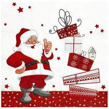 20pcs Christmas Napkins, Santa Claus Christmas Paper Napkins, Christmas Napkins, Holiday Napkins, Christmas Cocktail Napkins, Christmas Disposable Napkins, Christmas Dinner Napkins, Merry Christmas - Multicolor - View 6
