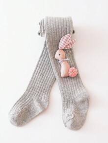 1 quần tất mỏng cho bé gái, quần tất cho bé trai mùa xuân thu, quần tất cho trẻ sơ sinh có dây buộc - Màu Xám nhạt - Xem 4